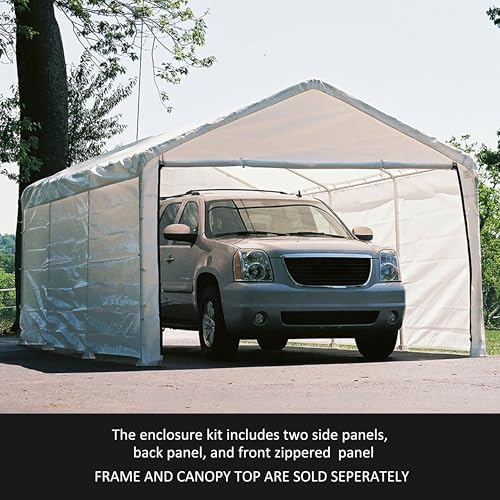 ShelterLogic SuperMax 12 x 20 x 1 ft White Canopy Enclosure Kit (Frame and Canopy Sold Separately)