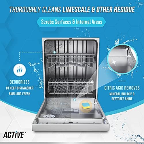 Washing Machine Cleaner Descaler 24 Pack - Deep Cleaning Tablets For HE Front Loader & Top Load Washer, Septic Safe Eco-Friendly Deodorizer