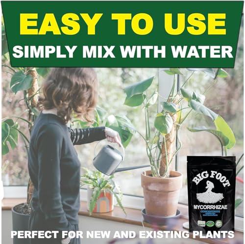 Big Foot Mycorrhizae for Plants, Potted Plants and Gardens - Concentrate Fully Dissolves in Water, Year Round Organic Fertilizer for Root Growth and Healthy Soil - 32 Ounces of Mycorrhizal Inoculant
