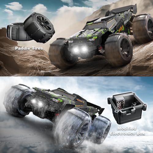 1/14 Brushless RC Cars for Adults Fast 50+ mph, RC Trucks 4x4 Offroad Waterproof, Electric Powered High Speed Remote Control Car