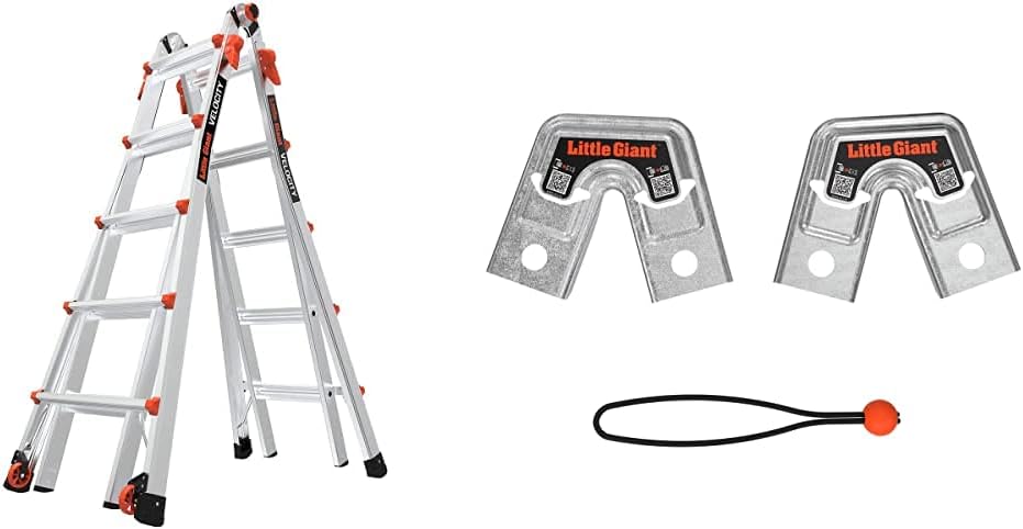 Little Giant Velocity, Aluminum Ladder, 14 ft Reach, 15413-001 | Telescoping Multi-Position Ladder with Extension, A-Frame, 90-Degree & Trestle Modes, 300 lbs. Rating