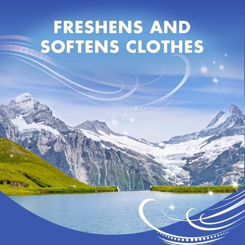 ARM & HAMMER Fabric Softener Dryer Sheets, Mountain Rain, 144 Count | Softens Clothes, Reduces Static Cling, Essential Oil Infused