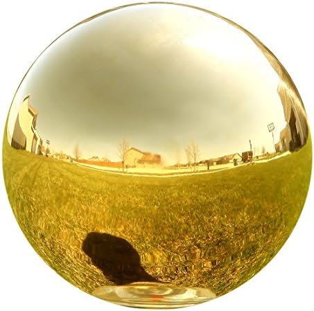 Lily's Home 12 Inch Stainless Steel Gazing Globe Mirror Ball, Colorful and Shiny Addition to Any Garden or Home, Ideal As a Housewarming Gift, Silver