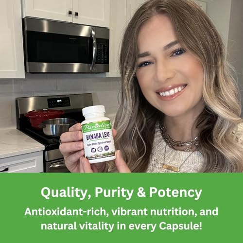 Paradise Herbs & Essentials Banaba Leaf Extract 250 mg, 180 Capsules | 12:1 concentrated formula, vegan, gluten free, non-GMO dietary supplement with a convenient daily serving format