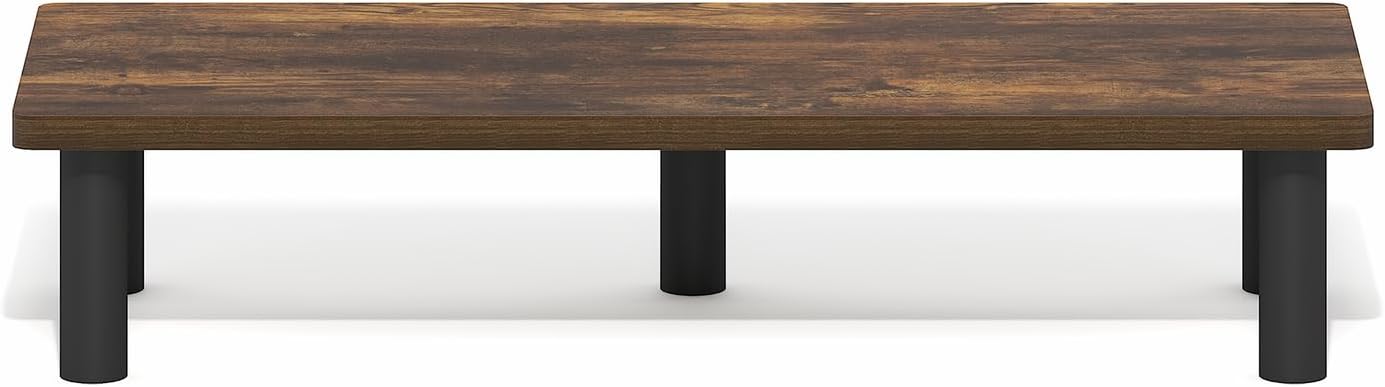 FURINNO Turn-N-Tube Monitor Stand, French Oak Grey/Black