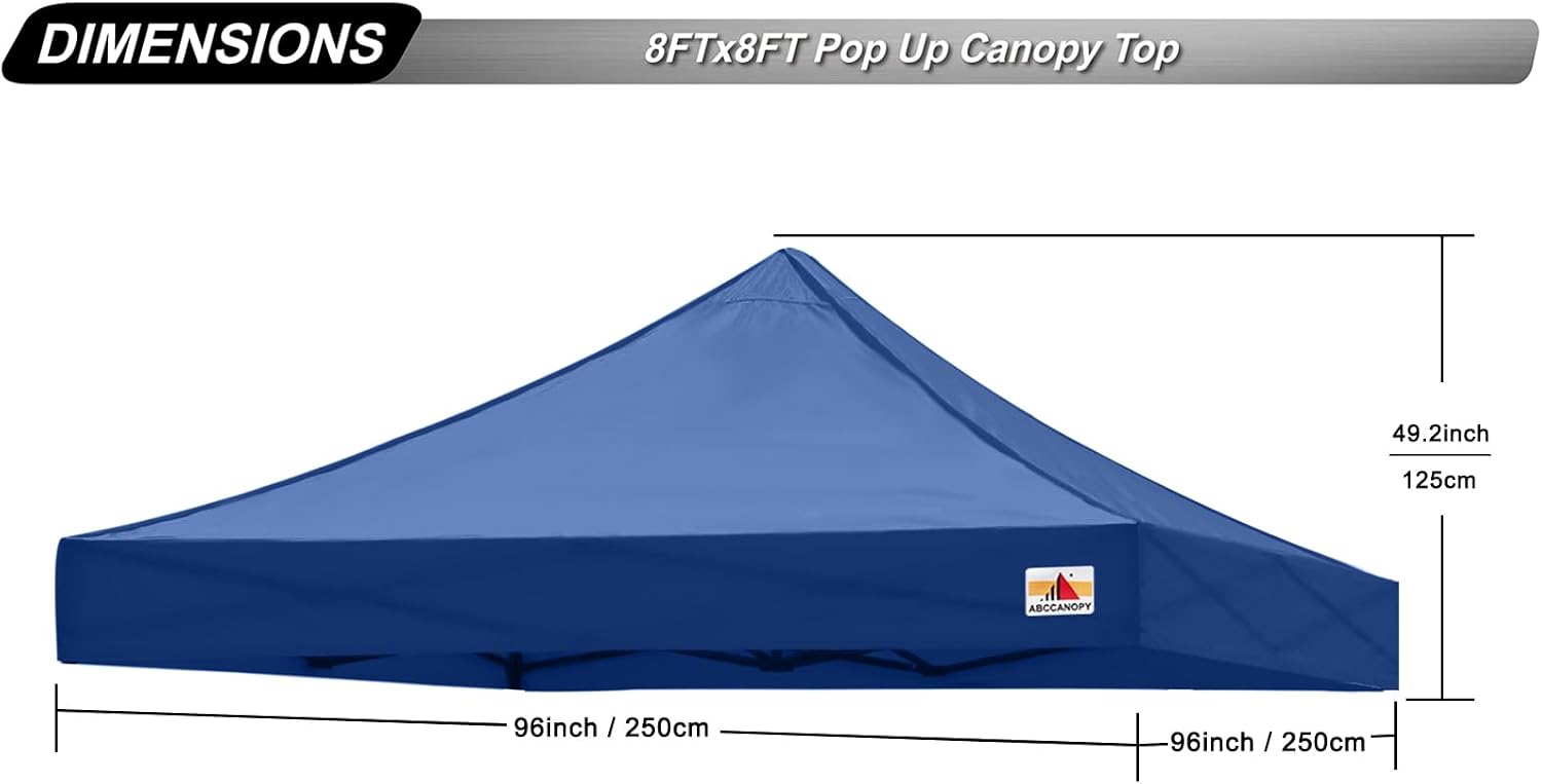 ABCCANOPY Replacement Canopy Top for Pop Up Canopy Tent 10x10 White
