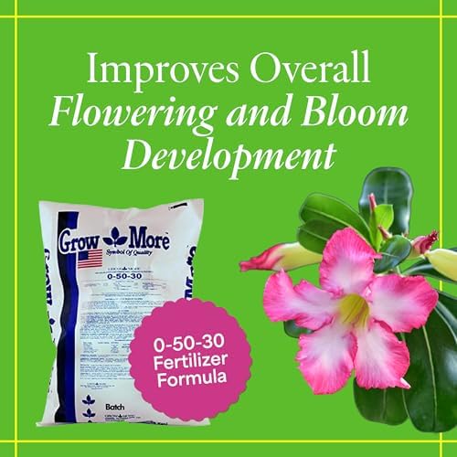 Grow More Grow Bloom (0-50-30) - 25lbs of High Potassium & High Phosphorus Fertilizer for Flowering Plants - Water Soluble Fertilizer for Outdoor &