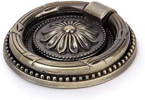 1.77 Inch Bronze Antique Drawer Pulls for Cabinet, 6 Packs