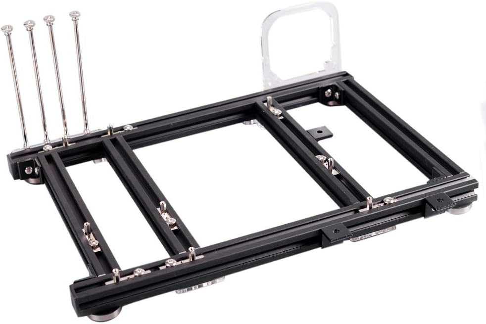 M-ATX MATX ITX Computer Open Air Case Bracket Aluminum DIY Bare Frame, Personality DIY Chassis Bracket Open Chassis,PC Test Bench(Black)