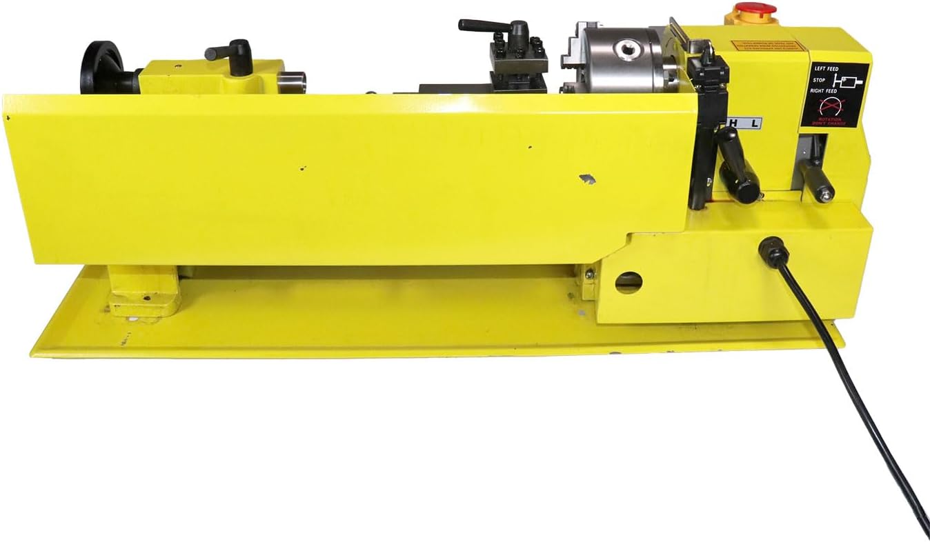 7 x 14 Precision Bench Top Mini Metal Milling Lathe Variable Speed 2500 RPM & Digital Readout with 5 pc. Cutter Kit