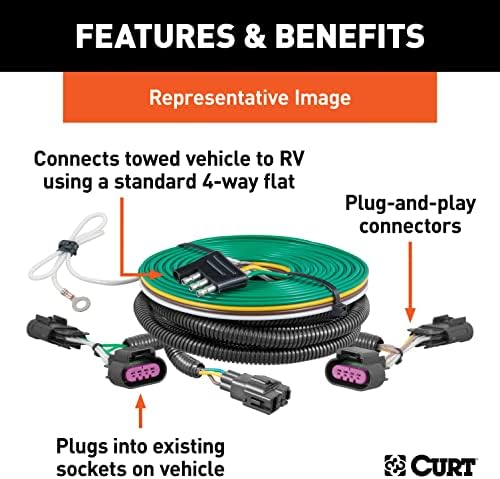 Custom Towed-Vehicle RV Wiring Harness, Compatible with Select Wrangler JK