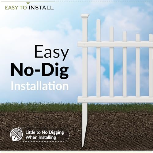 Zippity Washington Picket Gate, White Vinyl DIY No Dig Kit