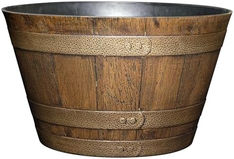 20.5" Jameson Whiskey Barrel with Drainage in Kentucky Walnut