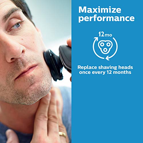 Philips Norelco Genuine Replacement Heads, 3 Count | 45 Self Sharpening MultiPrecision Blades, Compatible with Series 5000 - 6000 and AquaTouch, SH50/52