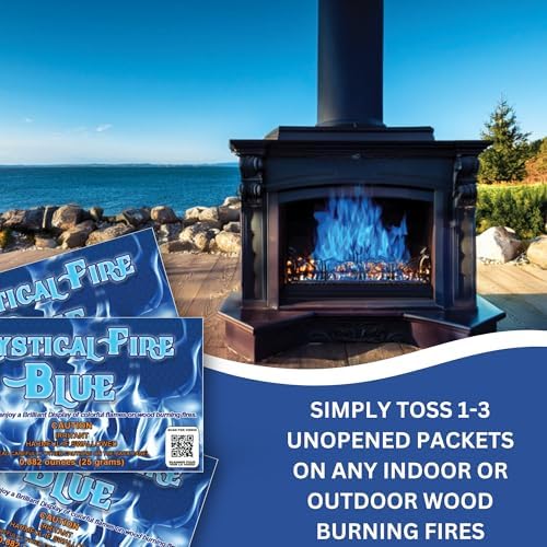Mystical Fire Blue Fire Color Changing Packets Blue Fire Color Packets 12pk | 12-pack color changing fire packets creates vibrant blue flames in