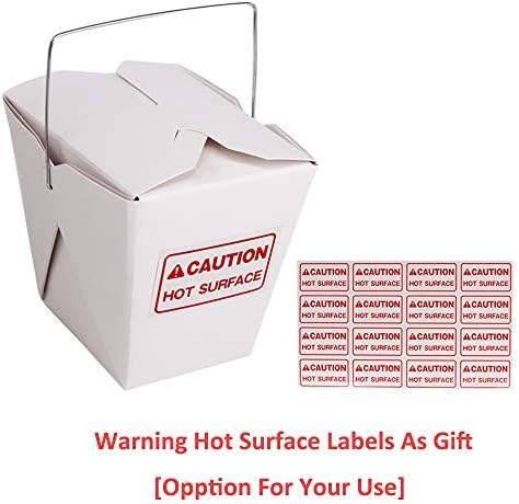 zmybcpack 50 Pack 16oz/1 Pint Chinese Take Out Boxes, Paper Food Containers | Chinese To Go Boxes with Metal Wire Handle & Labels for Hot Or Cold Food