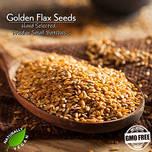 Gerbs Raw Golden Flax Seeds 4 lbs. | No Artificial Additives, Non-GMO, Resealable Bag | Naturally Mild & Nutty Crunch | Top 14 Allergen-Free