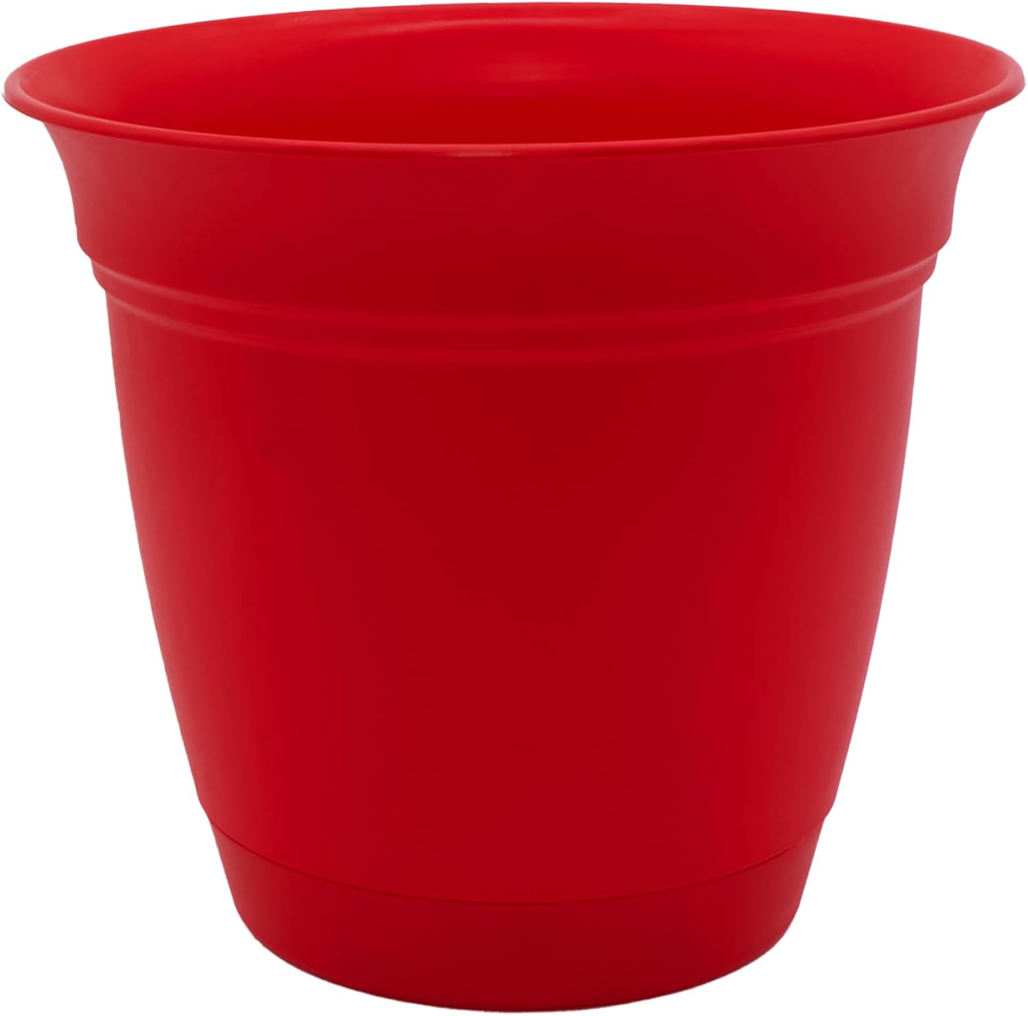 The HC Companies Eclipse Round Planter with Saucer - Outdoor & Indoor Plant Pot with Drainage Holes - Lightweight