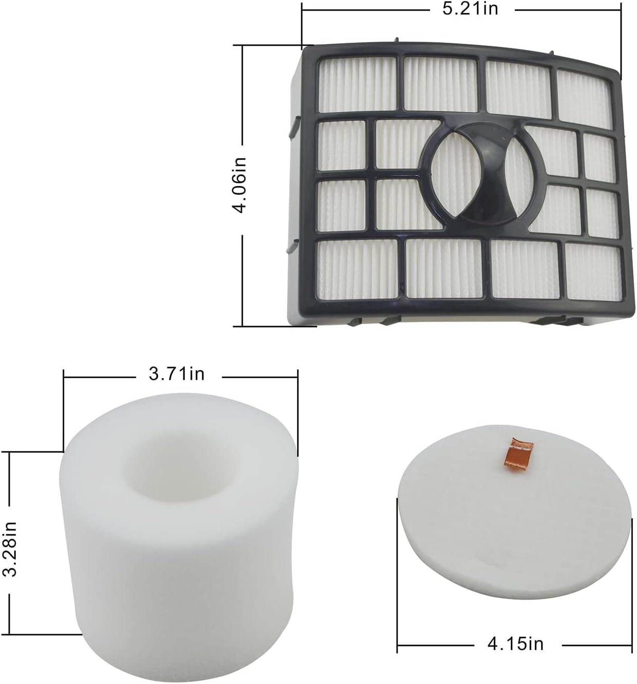 Dttery NV752 AZ1002 NV650 NV750 NV830 Replacement Filter for Shark Vacuum | AX950 AZ1000 AZ1501 NV651 NV751 NV765 NV831 ZU632 ZU881 ZU885