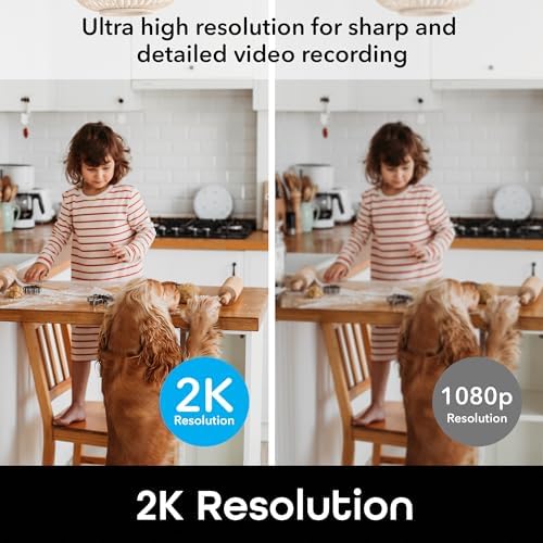 Geeni PetConnect Auto-Rotate Crystal-Clear 2K Quad HD Smart Pet Camera | 2560X1440 2K resolution at 20 fps, motion detection, night vision