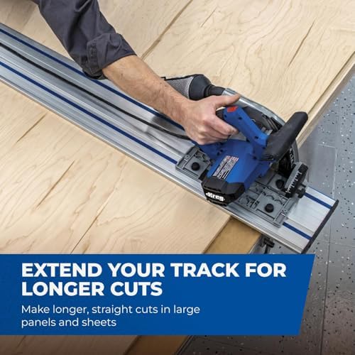 Kreg Adaptive Cutting System Bundle with 62 Inch Guide Track, Project Table Base, Table Top, and 6-1/2 Inch Plunge Saw Kit for Woodworking