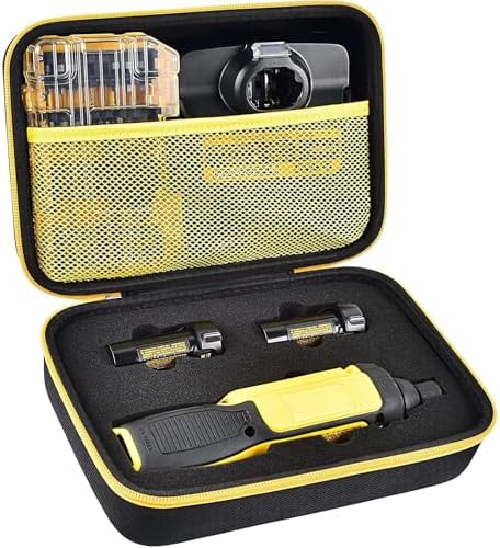 GWCASE Case for DEWALT 8V MAX Cordless Screwdriver Kit DCF682N1/DCF682N2 | Gyroscopic Storage Holder with Mesh Pocket for Electric Screwdriving