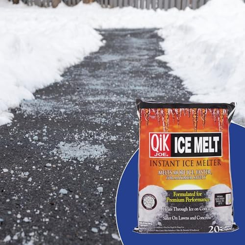 Calcium Chloride Ice Melt - Instant Snow and Ice Melt for Sidewalks, Driveways, Steps, and Parking Lots - Deicer for Concrete, Asphalt