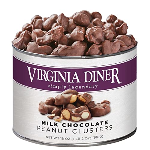 Virginia Diner Chocolate Pecan Dovetail Candy Clusters with Caramel - Preservative Free from Virginia Since 1929-18 Oz