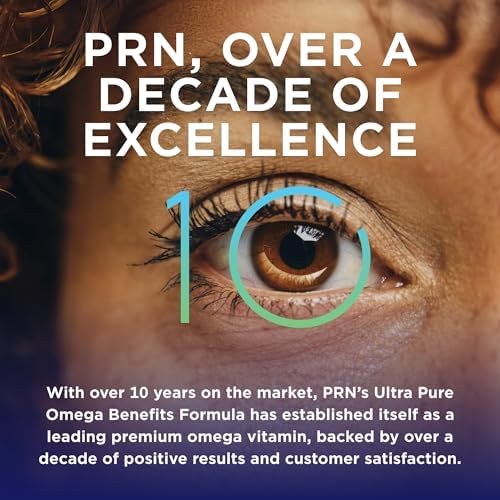 PRN rTG Omega 3 Supplement - 240 Softgels, 60-Day Supply | Fish Oil Omega 3 Supplements with 1680 mg EPA & 560 mg DHA, Omega-3 + Vitamin D for Skin, Joint, Brain, Eye & Heart Health