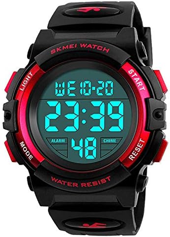 cofuo Kids Digital Watch for Boys Girls, Boys Watches Ages 3-17,Sport Outdoor Watch for Kid, 50M Waterproof Analog Multifunctional Chronograph LED Alarm Stopwatch Silicone Band, Kids Gift