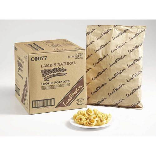 Lamb Weston Natural Twister Cut Potato Fry, 5 Pound -- 6 per case.