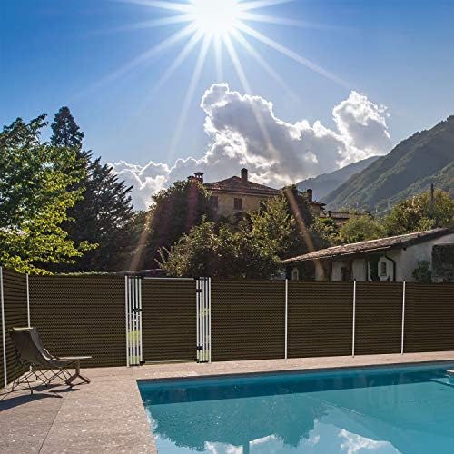 Patio Pool Fence Gate for Inground Pools with Privacy Fence Gate Door for Garden Deck Backyard Chicken Dog Outdoor Security Gate Removable 6’ H X