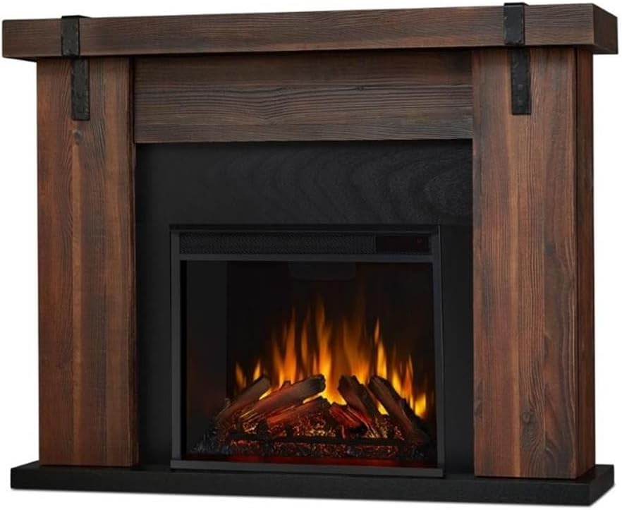 Aspen 49" Electric Fireplace in Chestnut Barnwood by Real Flame