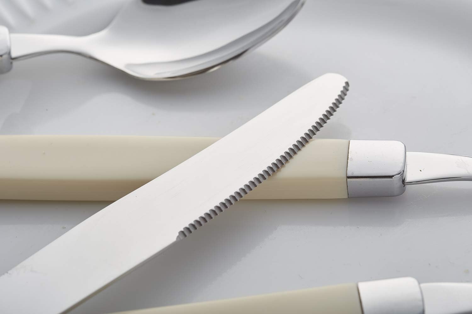 ANNOVA Silverware Set Stainless Steel Colorful Tableware Kitchen Flatware Set Utensils, Includes Dinner Knives, Forks, Spoons