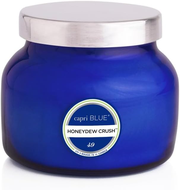 Capri Blue Scented Candles - Soy Candle Wax Blend - Jar Candles - Blue Candle Gifts for Women & Men - Luxury Candles for Home Scented with Vanilla, Bergamot & Sandalwood - Havana Vanilla (19 oz)