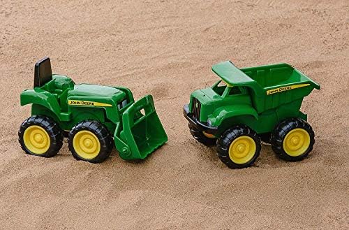 TOMY John Deere Vehicle Set - Includes Dump Truck Toy and Tractor Toy with Loader - Kids Outdoor Toys - Kids Construction and Sandbox Toys - 6