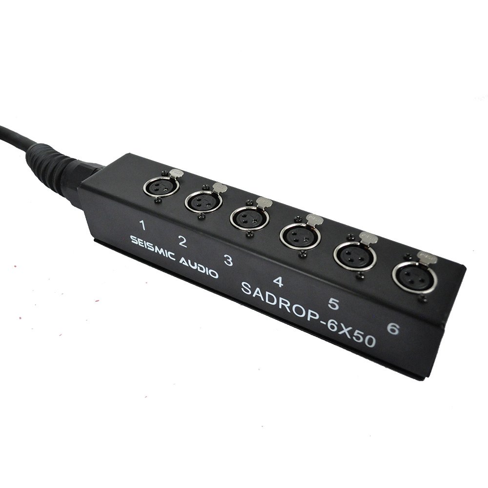 Seismic Audio SADROP-6x30 6 Channel Drop Snake Cable, 30-Feet Pro Audio Sub Snake