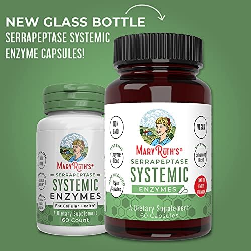 MaryRuth's Serrapeptase Enzymes Capsules, 60 Count, Vegan