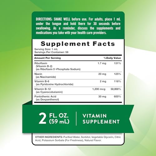 Nature's Truth Sublingual B Complex | with B12 | 2 Fluid Ounces