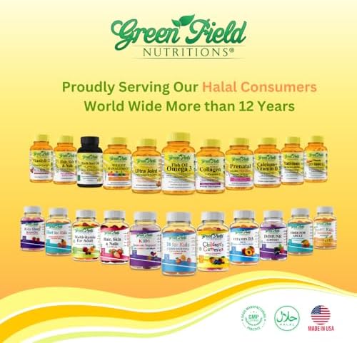 Greenfield Nutritions Halal Vitamin B12 1000mcg - Cherry Flavored Fast Absorption 60 Sublingual B12 Tablets - Natural B12 Halal Vitamins