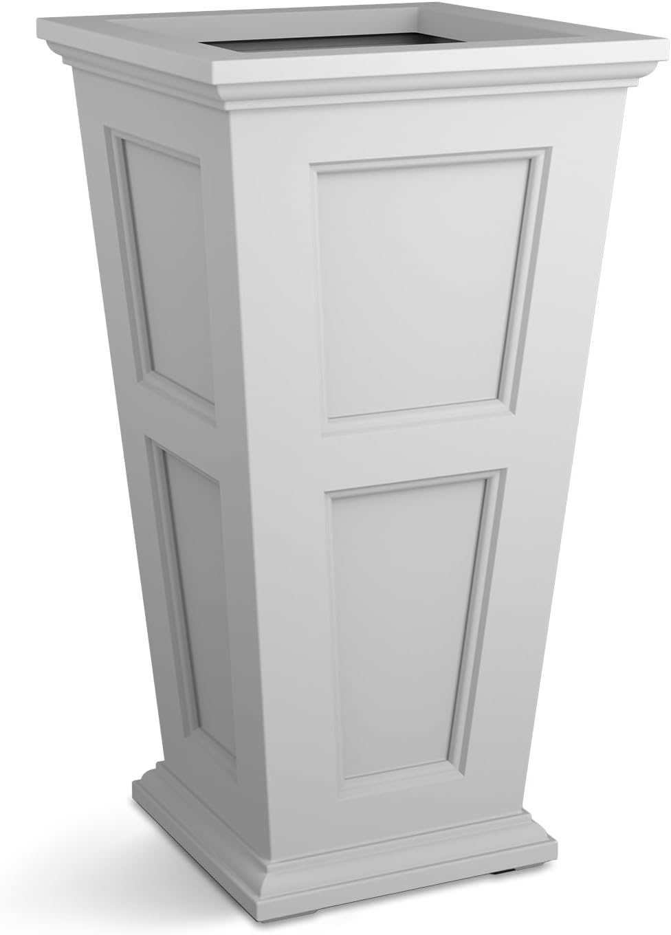 Mayne Fairfield 40in Tall Square Planter, Black | Indoor/Outdoor, All season, Fade resistant, 15-year warranty