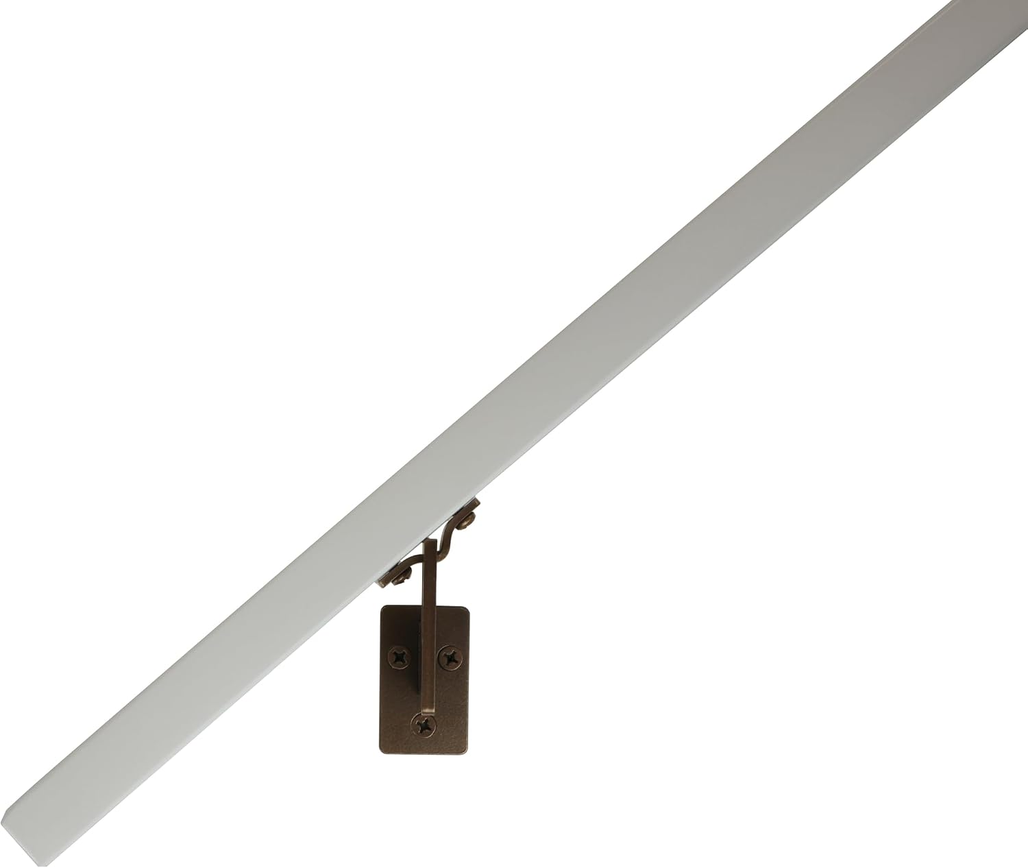 Modern Aluminum Handrail Grab Bar Kit, Adjustable Steel Brackets Included, Returns to Wall, Powder Coated Finish (Black, 4 Foot Handrail Set)