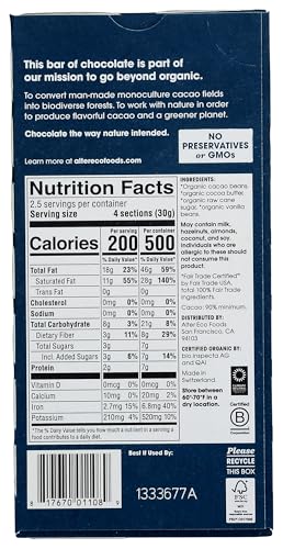 Alter Eco, Bar Chocolate Dark Super Blackout Organic, 2.65 Ounce