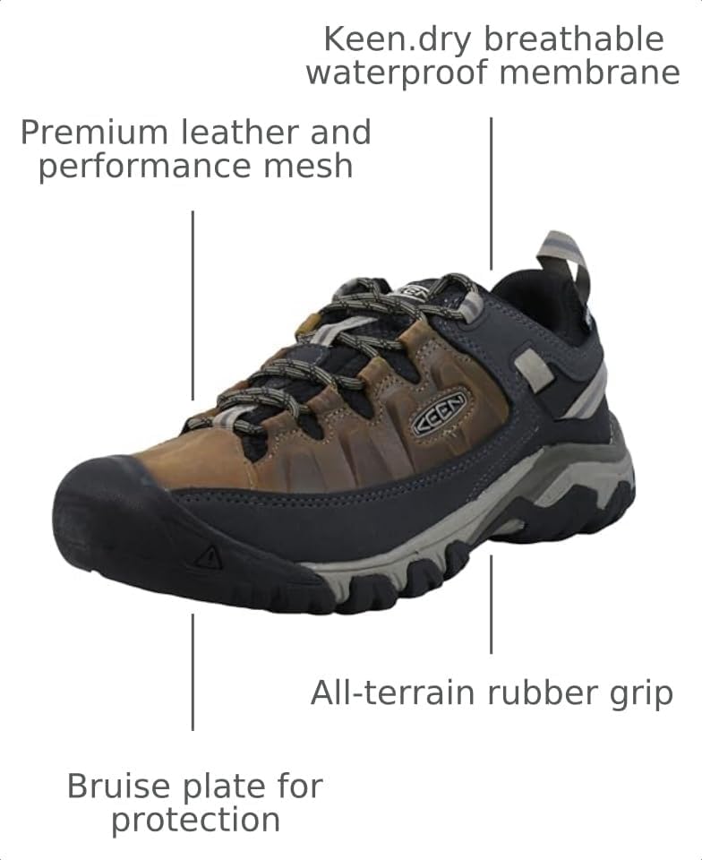 KEEN Men's Targhee 3 Low Height Waterproof Hiking Shoes
