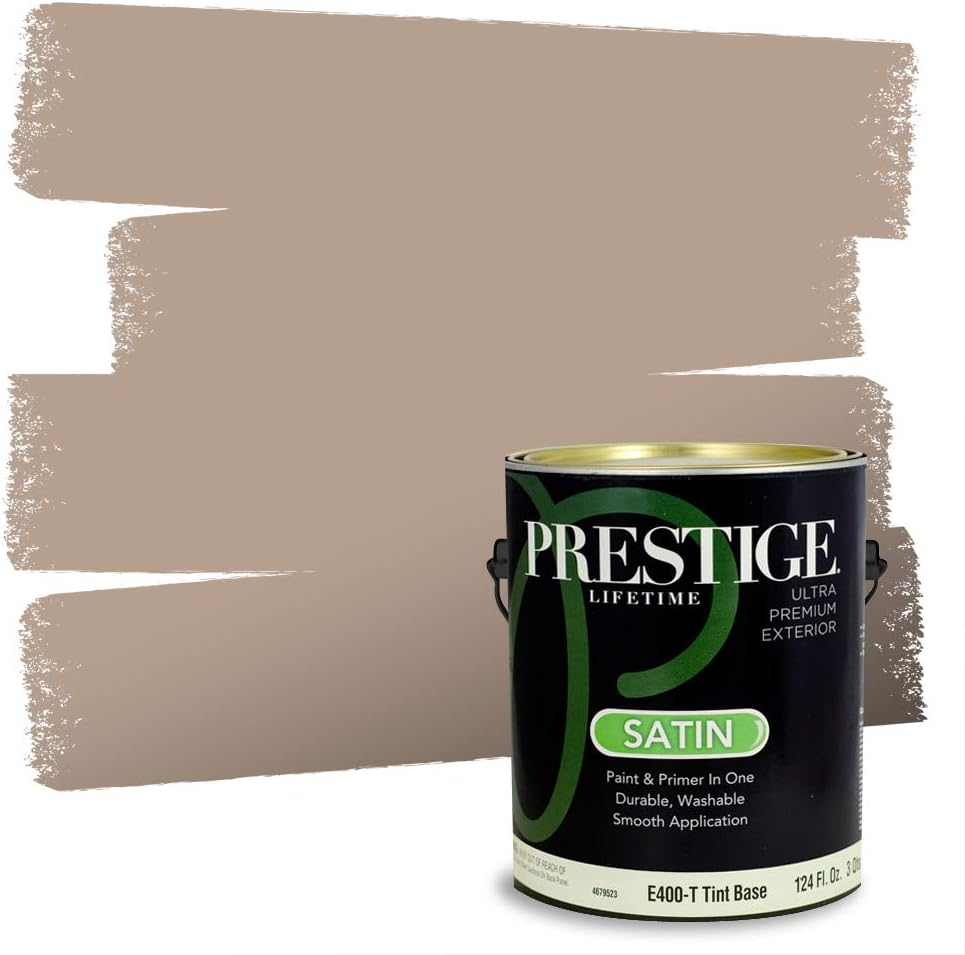 PRESTIGE Paints Exterior Paint and Primer In One, 1-Gallon, Flat, Comparable Match of Sherwin Williams* Sable*