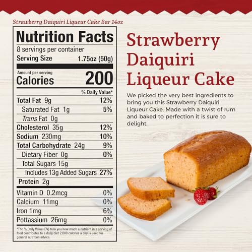Beatrice Bakery Co. Pineapple Key Lime Liqueur Cake Bar, Gramdma's Freshly Made Liqueur Cake With Lime, Pineapple and Vodka, Est. 1917 (14 oz Box)