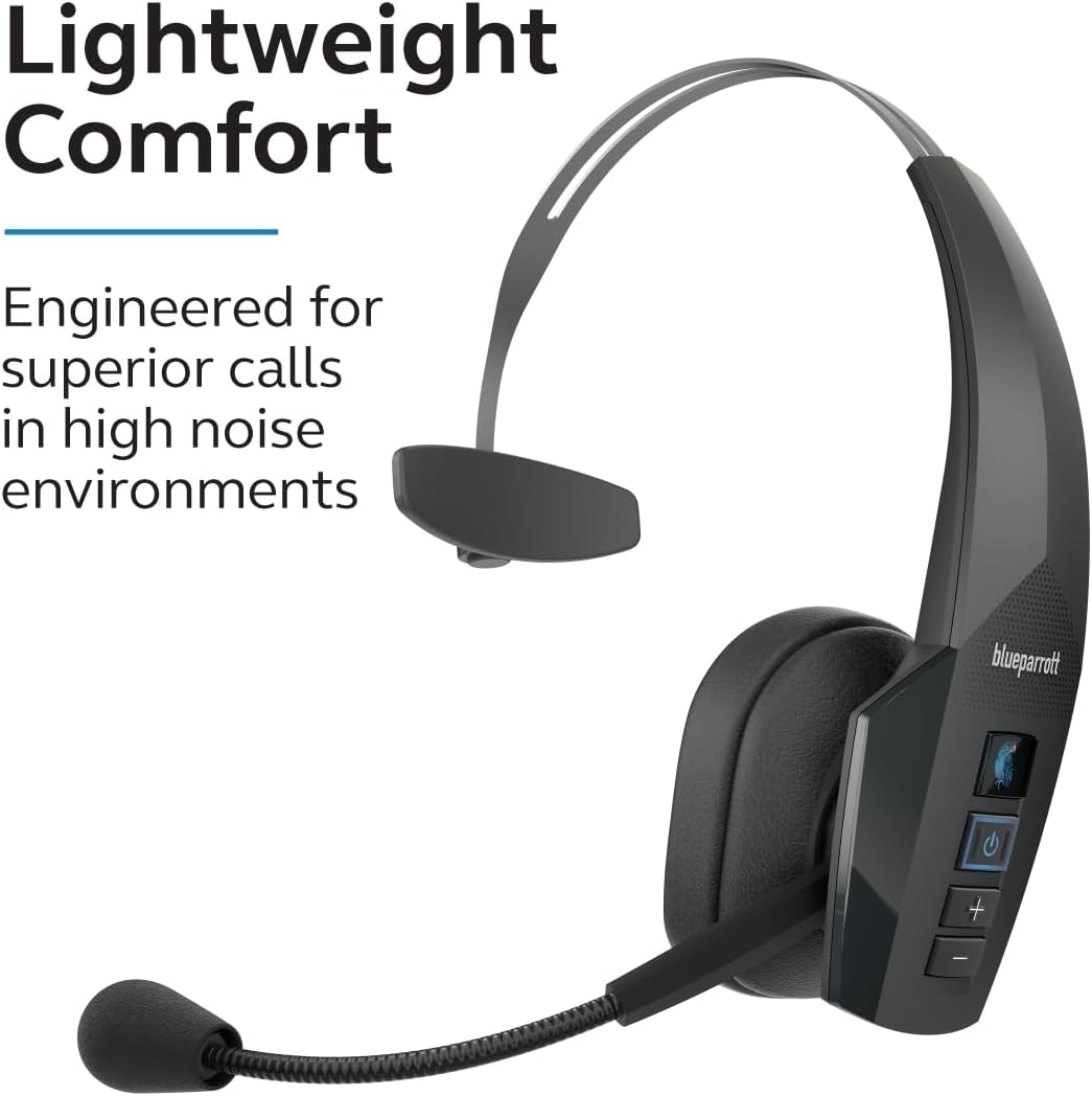 BlueParrott B350-XT Noise Cancelling Bluetooth Headset - Updated Design with Industry Leading Sound & Improved Comfort