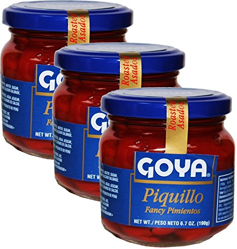 Piquillo Peppers 6 .7 oz each Pack of 3 jars, Zesty, Tacos, Latin Cooking | Bold and Zesty, For Tacos, Nachos, Dips and Latin Cooking