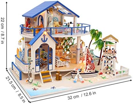 GuDoQi DIY Miniature Dollhouse Kit, Miniature House Kit 1:24 Scale, Tiny House kit with Music and Furniture Kit, Great Gift for Birthday Christmas
