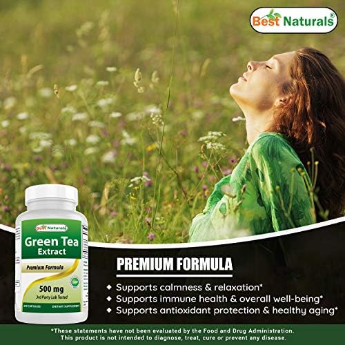 Best Naturals Green Tea Extract 500 mg 250 Capsules